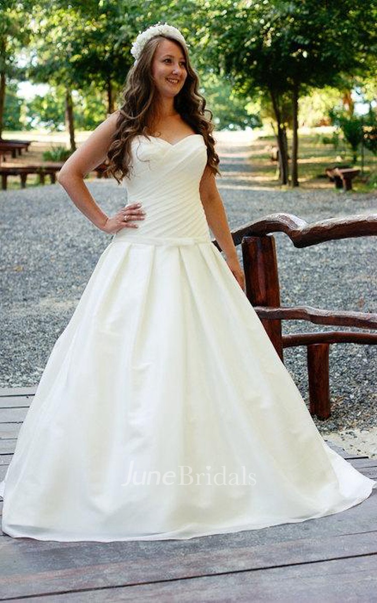 Drop Waist Chiffon Wedding Dresses