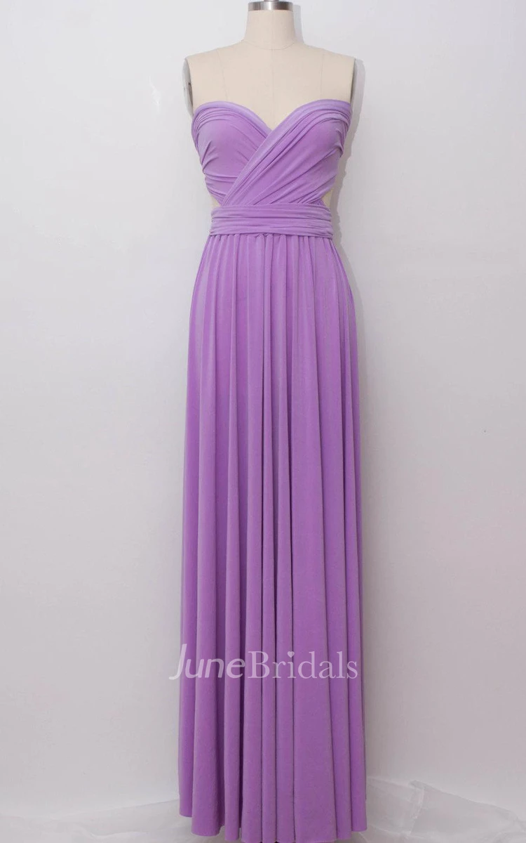 Lilac Floor-length Jersey Dress