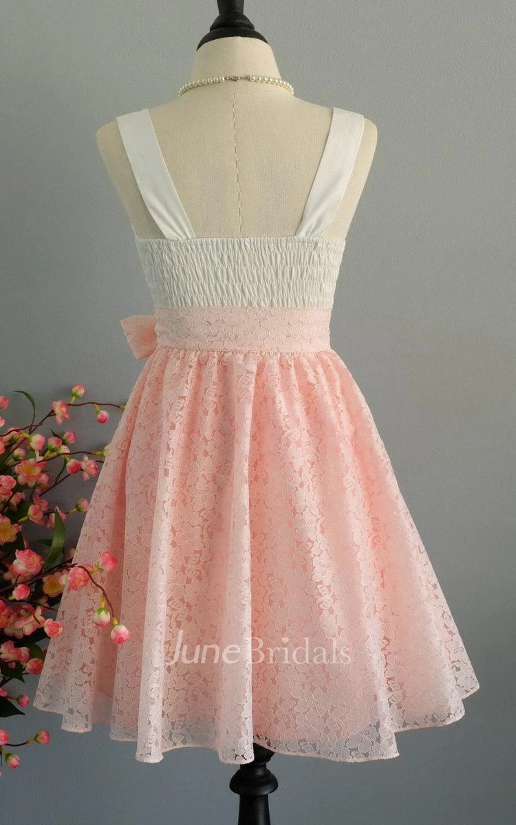 My Lady Ii Summer Sun White Top Pink Lace Skirt Sweet Pink Lace Bridesmaid Pink Lace Party White Tea Xs Xl Dress