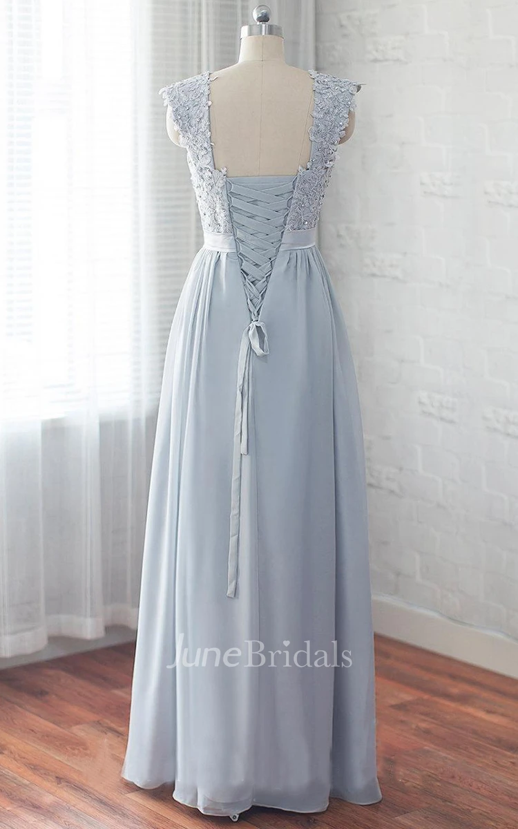 Chiffon Dress With Beading&Sequins