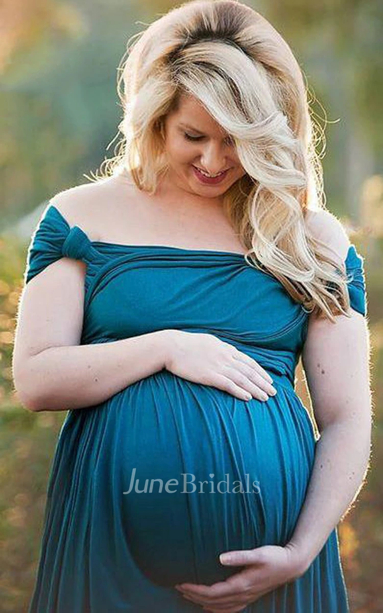 Maternity Extended Length Infinity Straps Jersey Knit Dress
