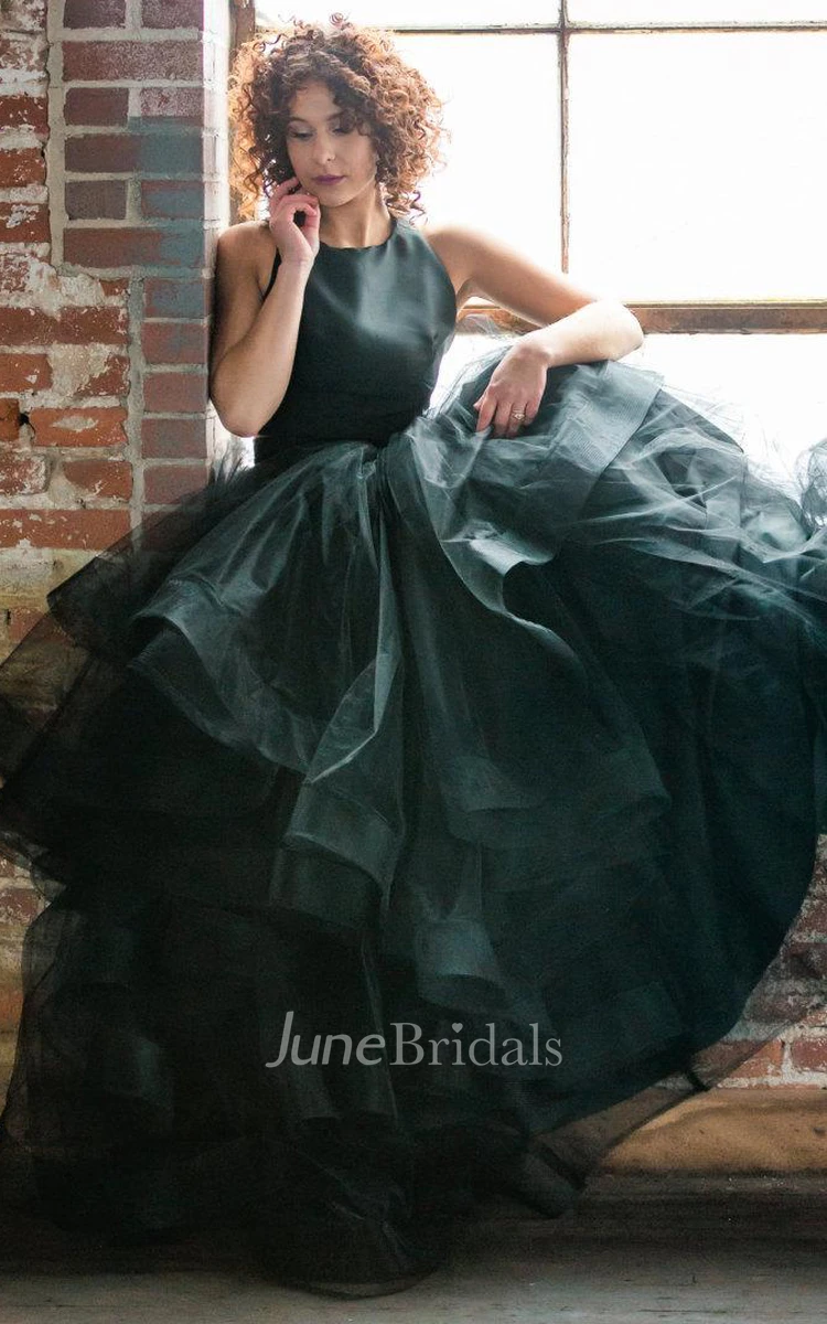 Ball Gown A-Line Tulle Dress With Draping