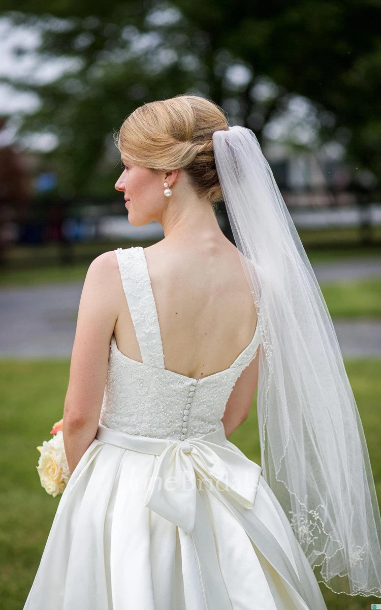Fairytale Wedding Lace And Satin Ballgown Ashley Style Dress