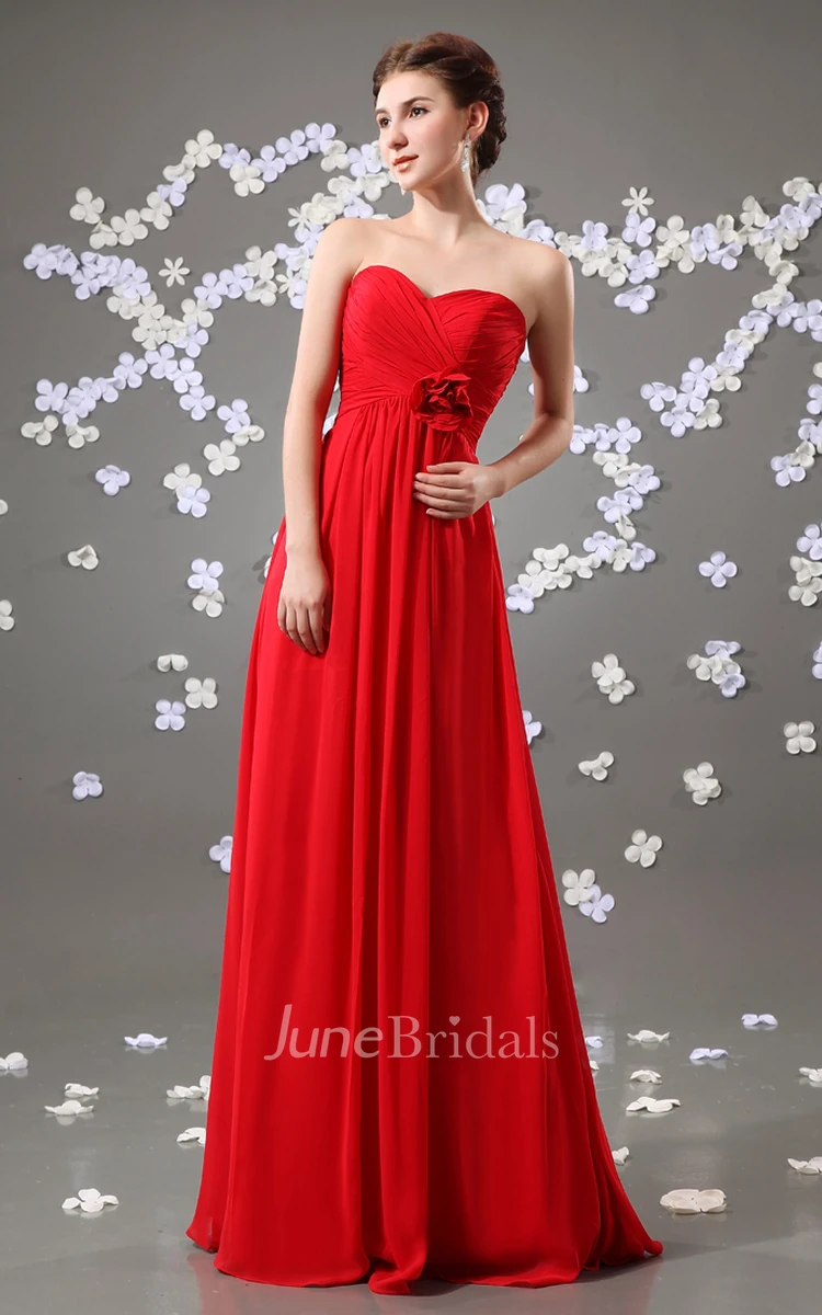 Charming Long Maxi Style Dress With Bow And Ruching