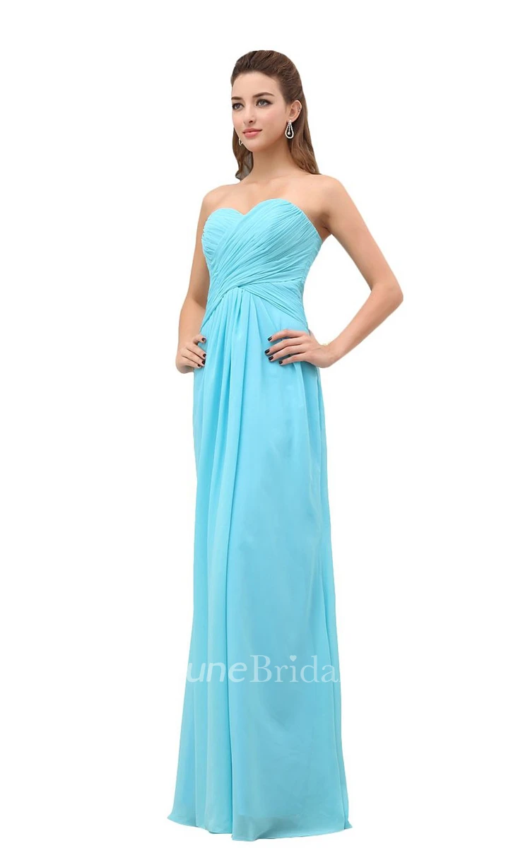 Classical Strapless Sweetheart Criss-cross A-line Gown