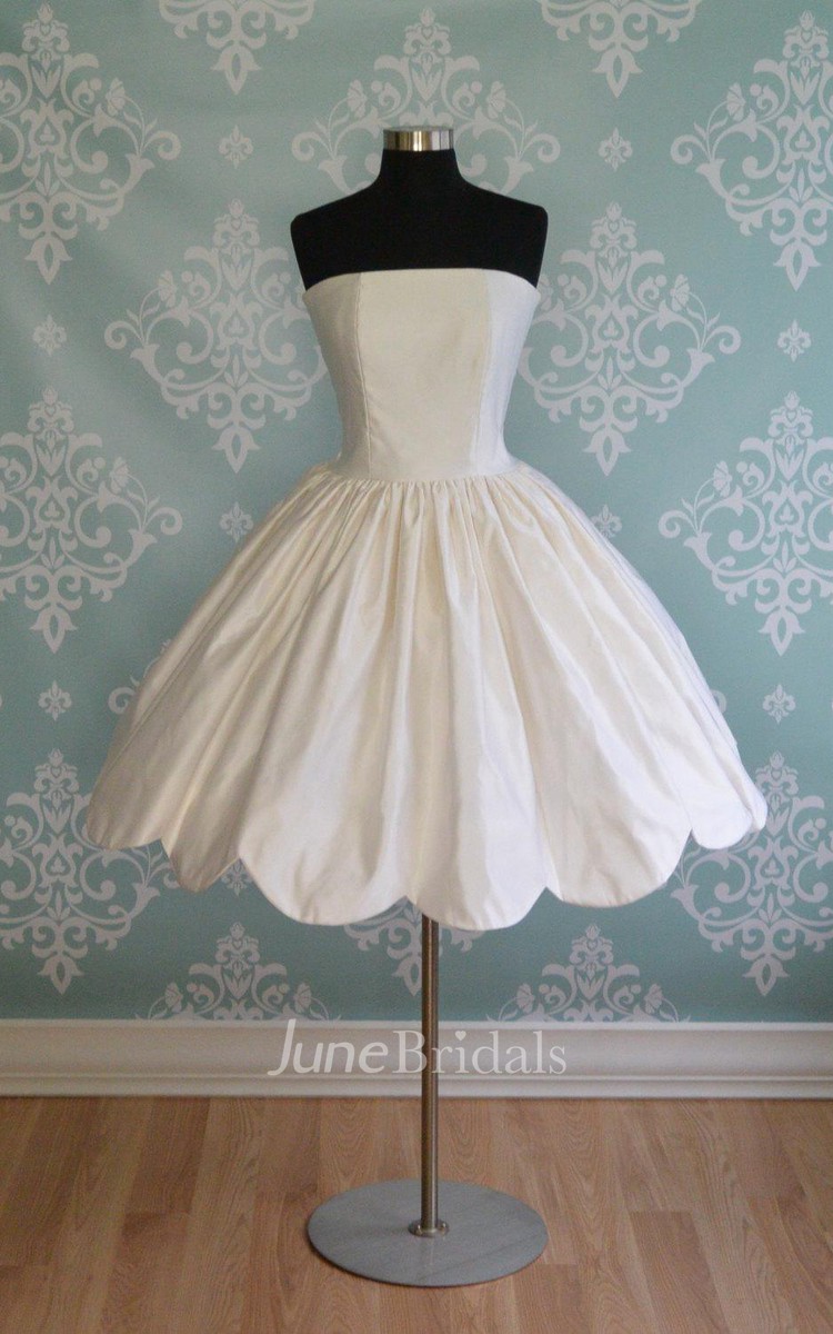 Short Taffeta Wedding Dress