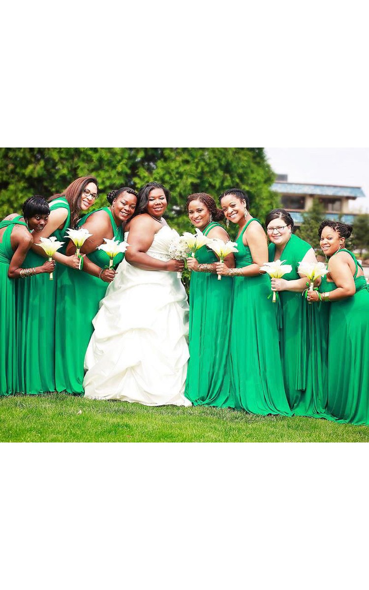 Emerald green shop convertible dress