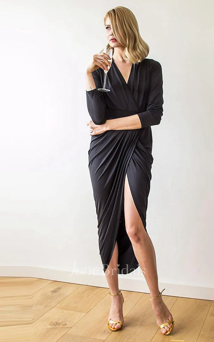 Wrap Maxi Formal Dress With Sash