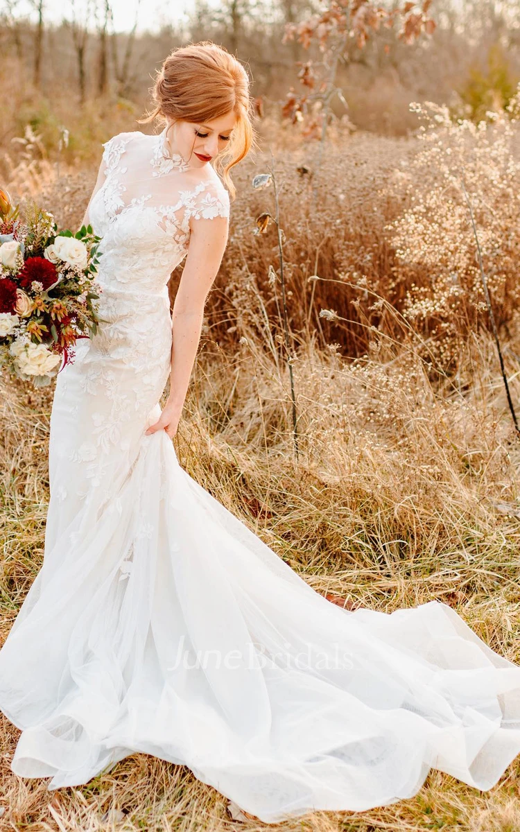 tulle sheath wedding dresses