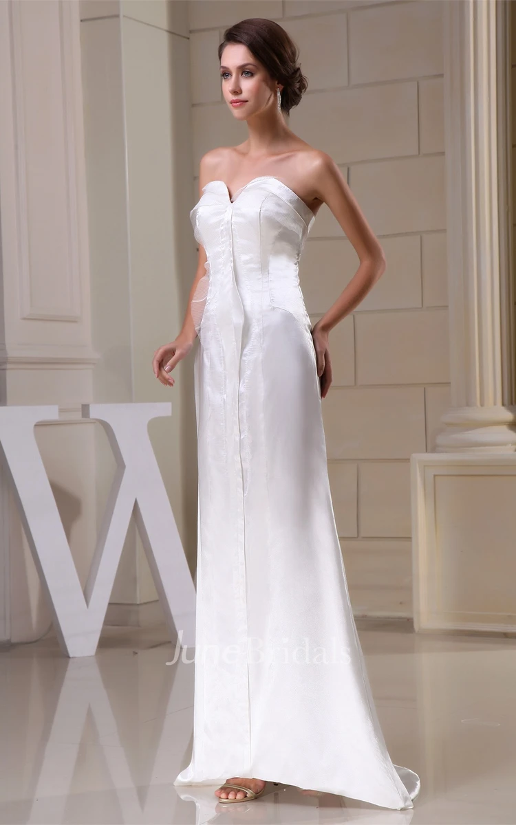 Sweetheart A-Line Floor-Length Dress with Draping