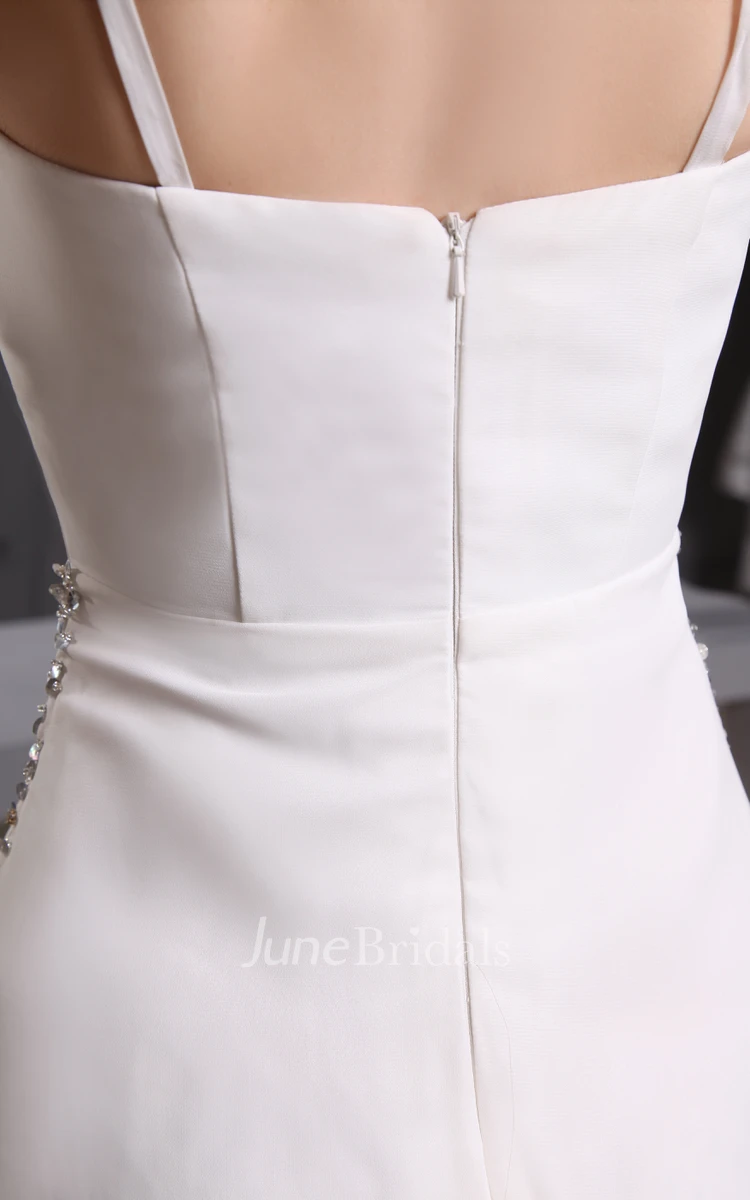Chic V-Neck Sleeveless Short Dress With Beading