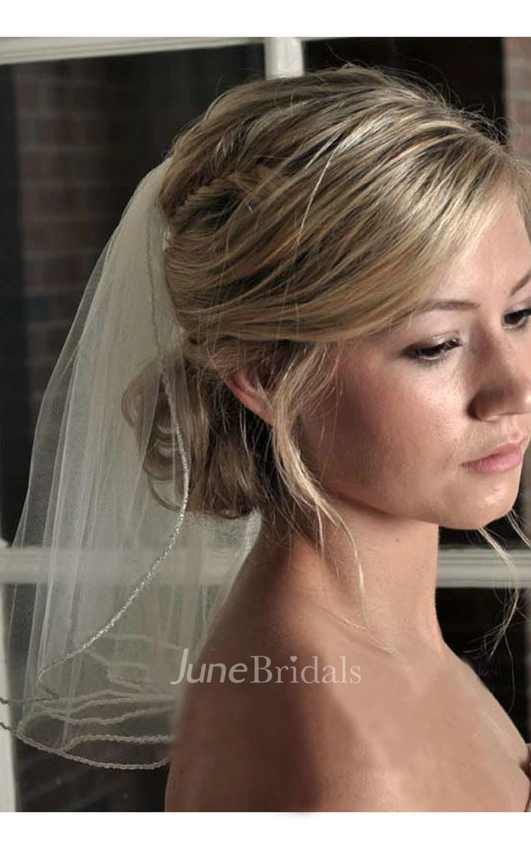 Cute Short Simple Tulle Bridal Veil