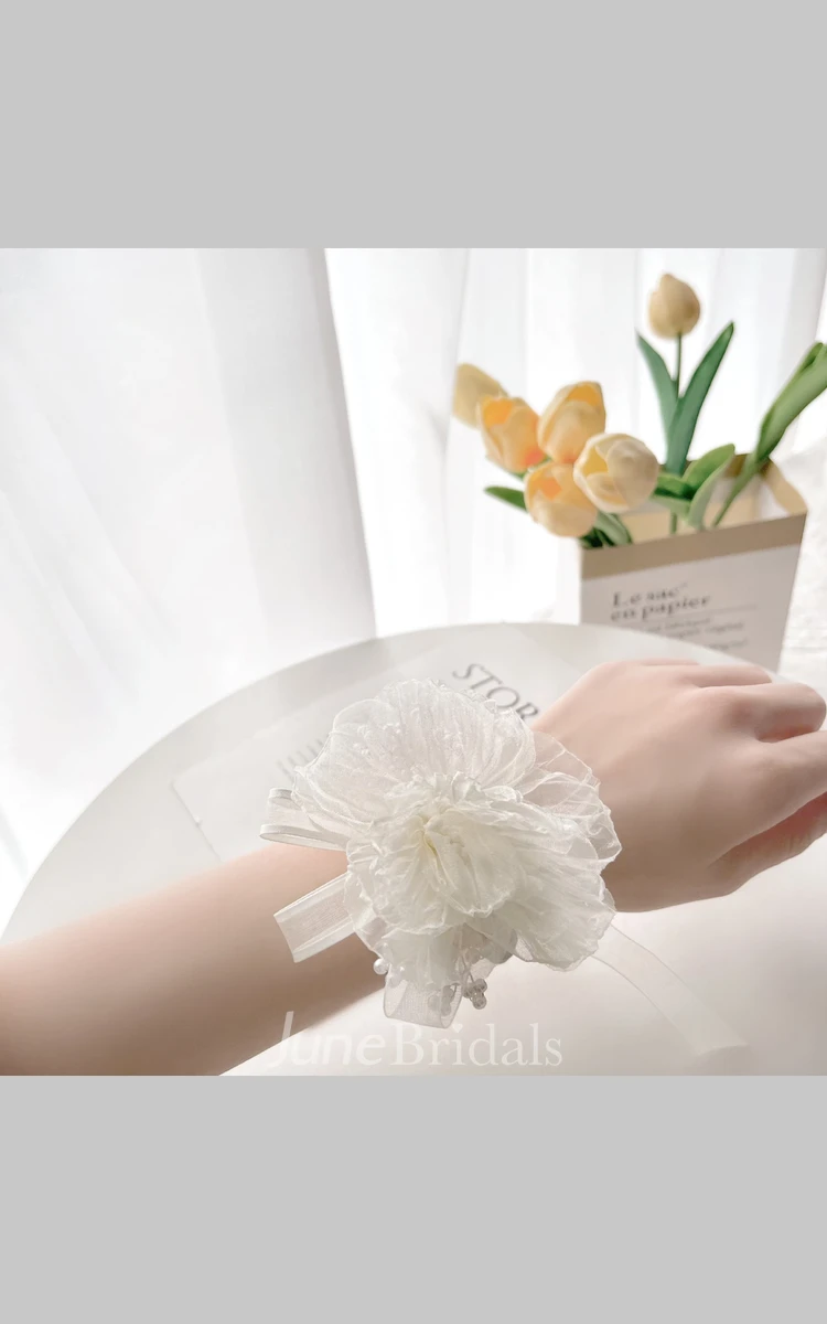Bridal Wedding Pearl Beautiful Wrist Corsage