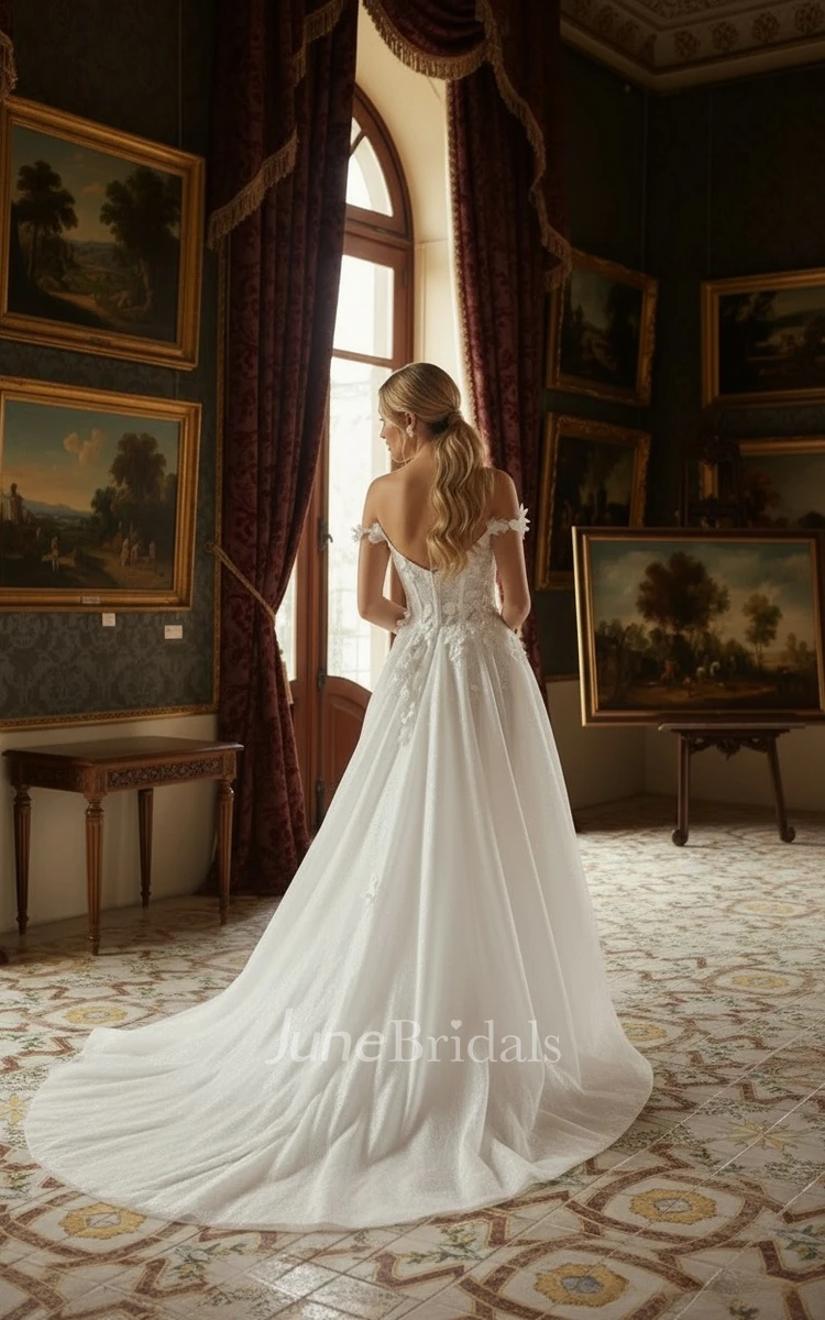 Ethereal Elopement A-Line Plunging Neck Lace Spring Wedding Dress Romantic Floral Sleeveless Backless Bridal Gown