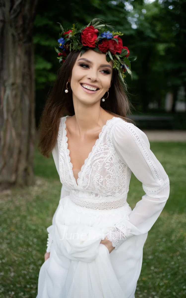 Poet Sleeve Wedding Dress