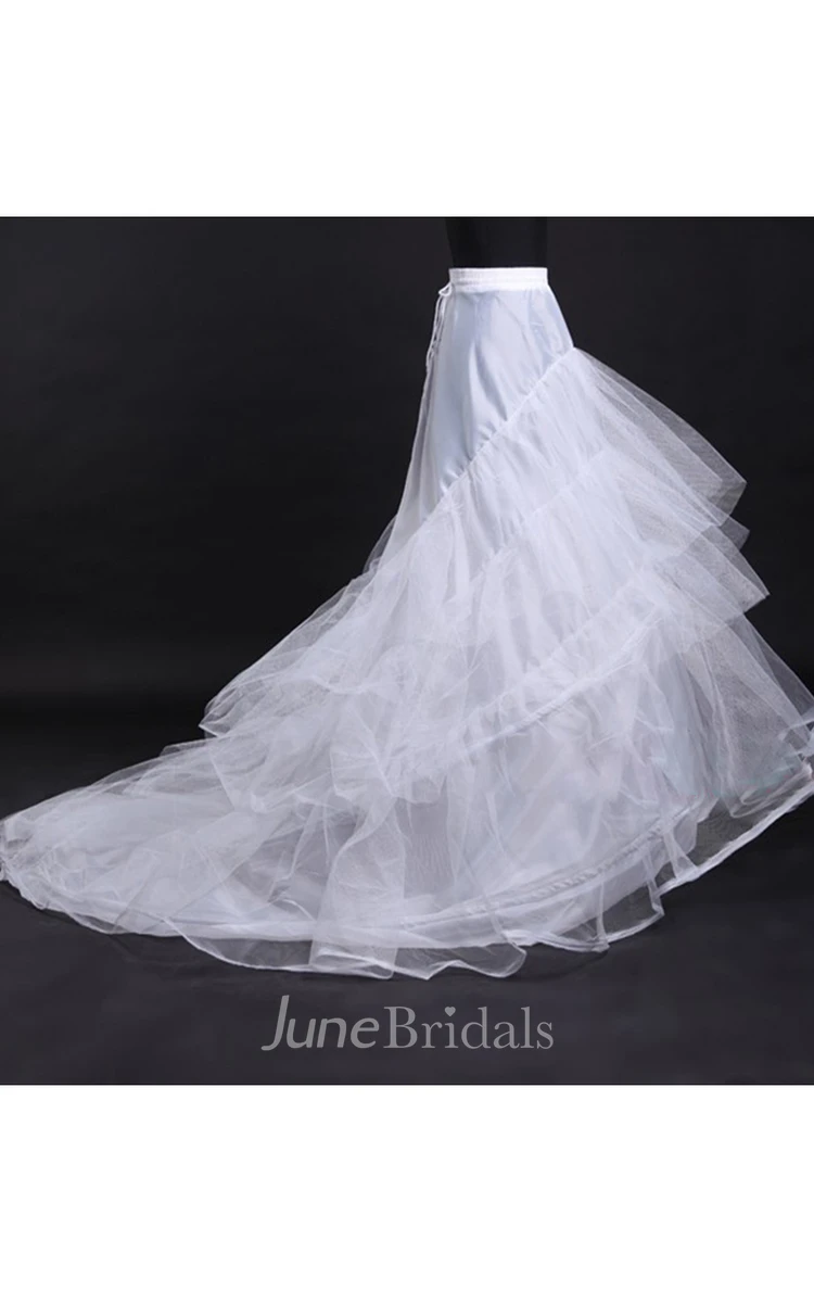 Super Large Fluffy Wedding Dress Rims Skirts Boneless Multi-layer Trailing Skirt Petticoat