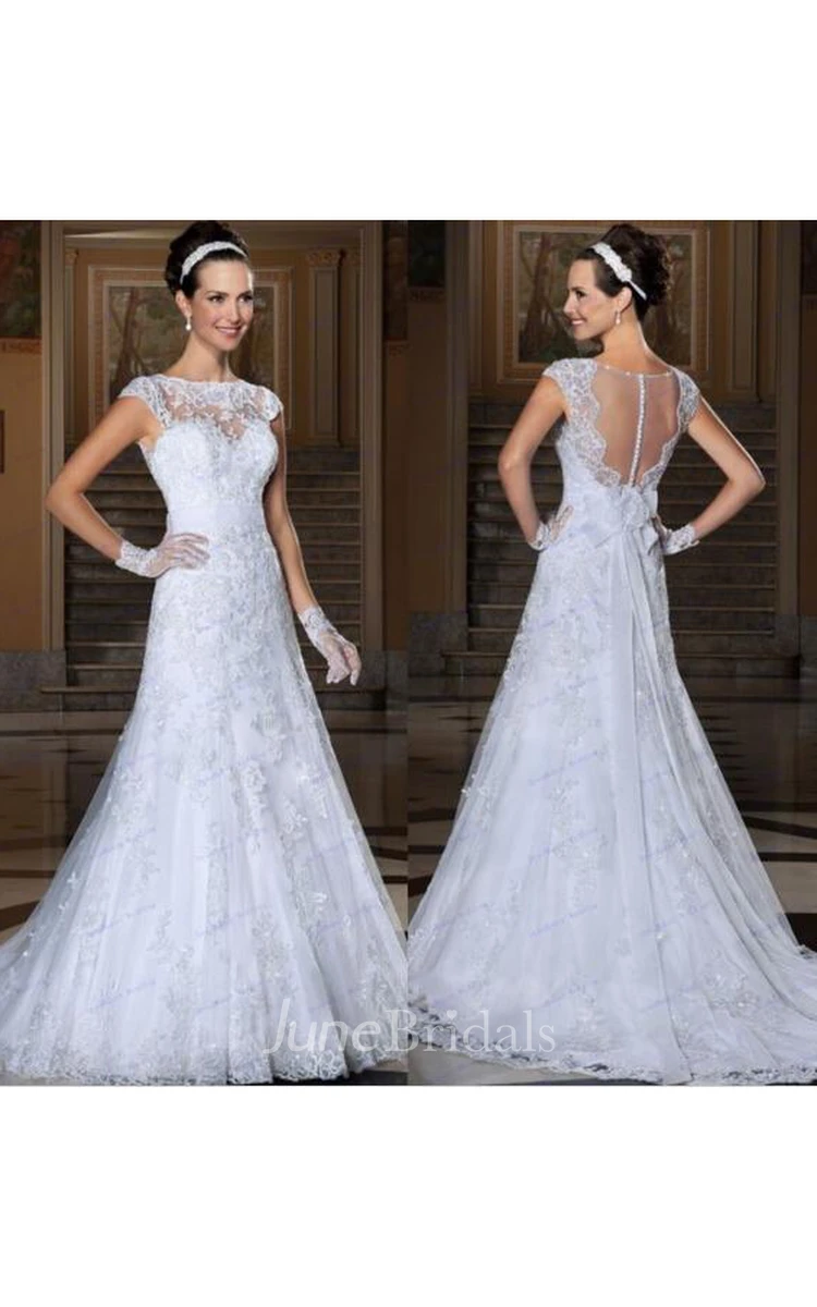 A-line Strapless Wedding Dresses With Luxurious Floor-length Flowers Court Beaded