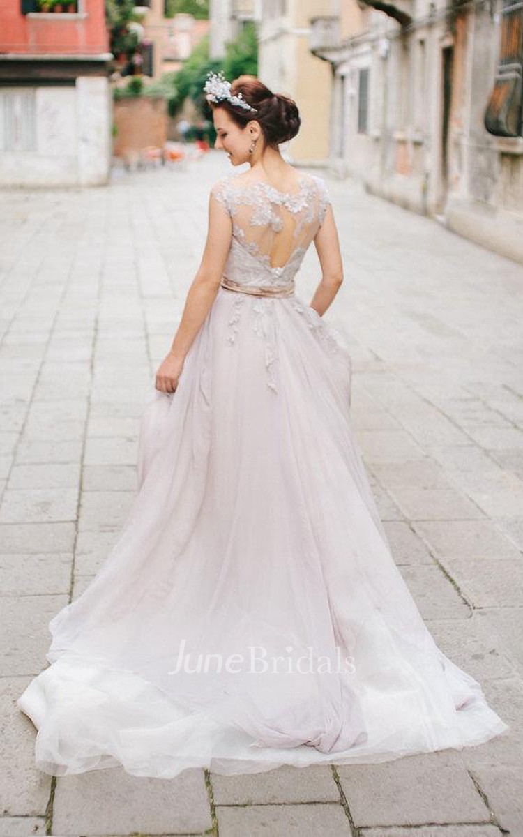 Lavender and White Wedding Dresses