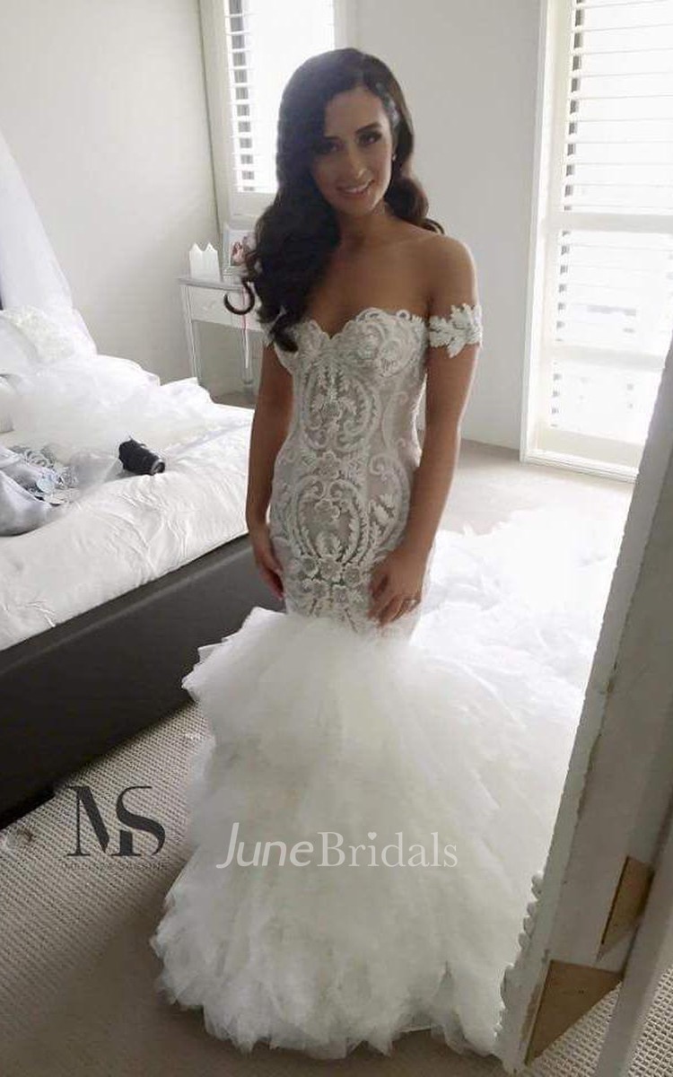 Mermaid Wedding Dress with Ruffles