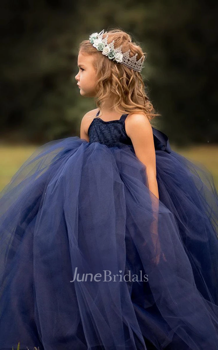 strapped Sleeveless Pleated Fully Lined Tulle Dress