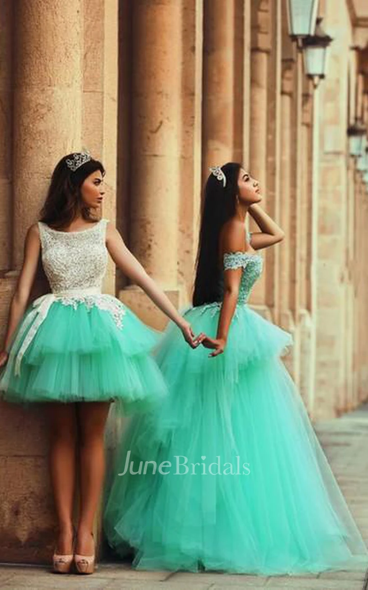 Timeless Illusion Sleeveless Tulle Homecoming Dress With Lace