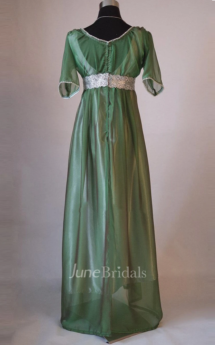 Edwardian Emerald Evening Handmade In England Downton Abbey Titanic 1912 Styled Dress