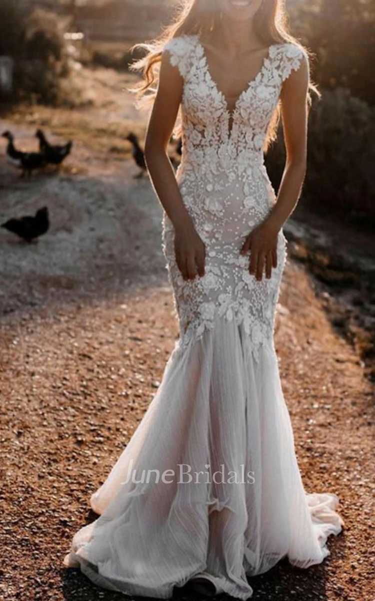 Casual mermaid sale wedding dress