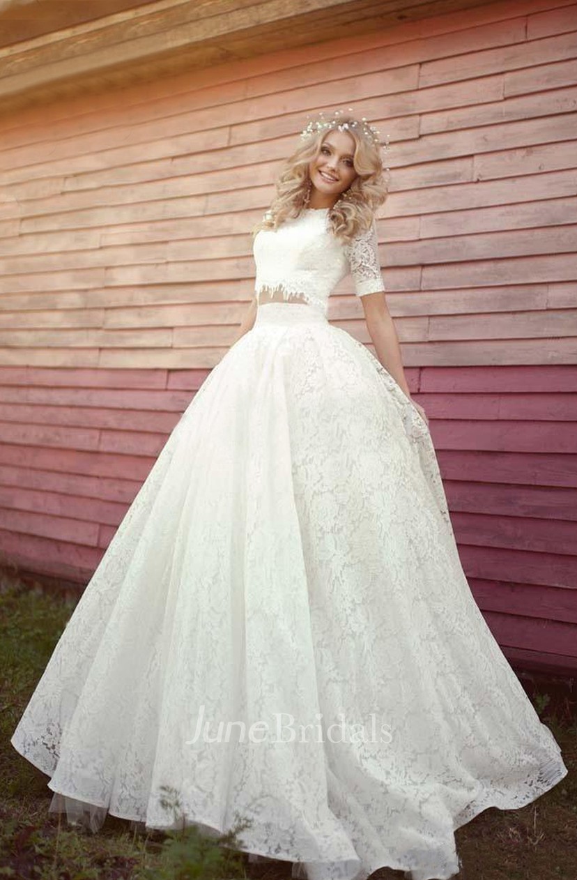 front button wedding dress