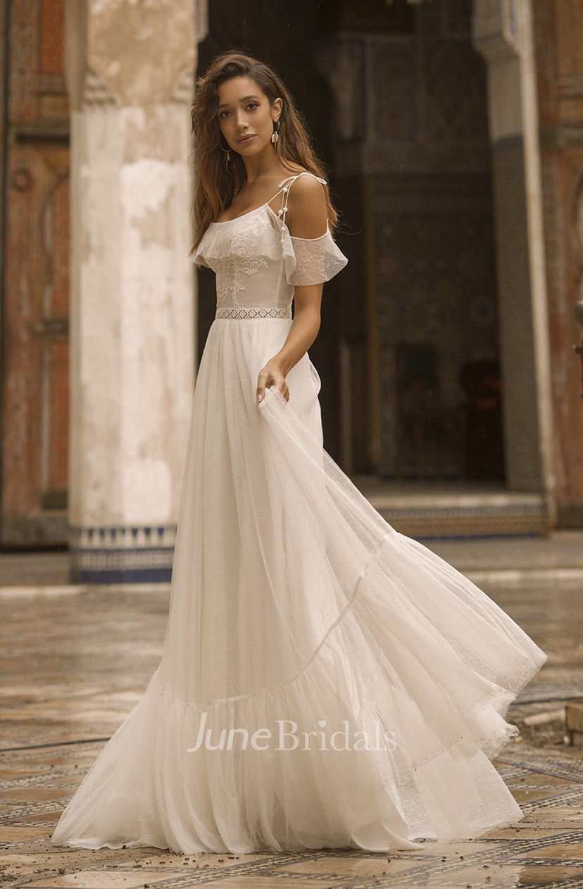 shoulder strap wedding dresses